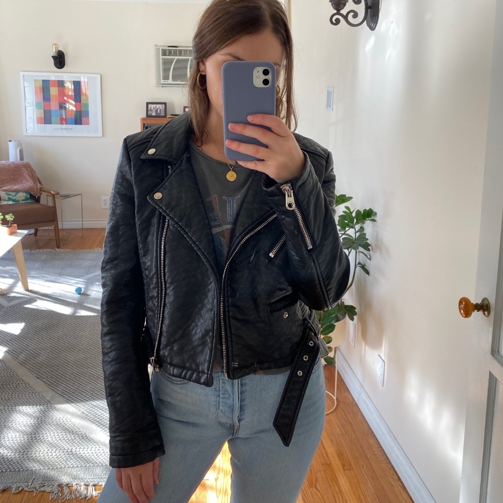 Members Only Pebbled Vegan Leather Jacket